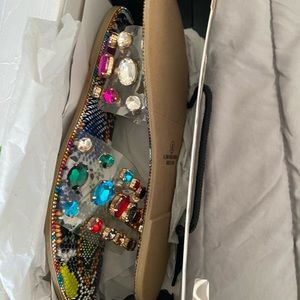 Multi colored sandals with rhinestones